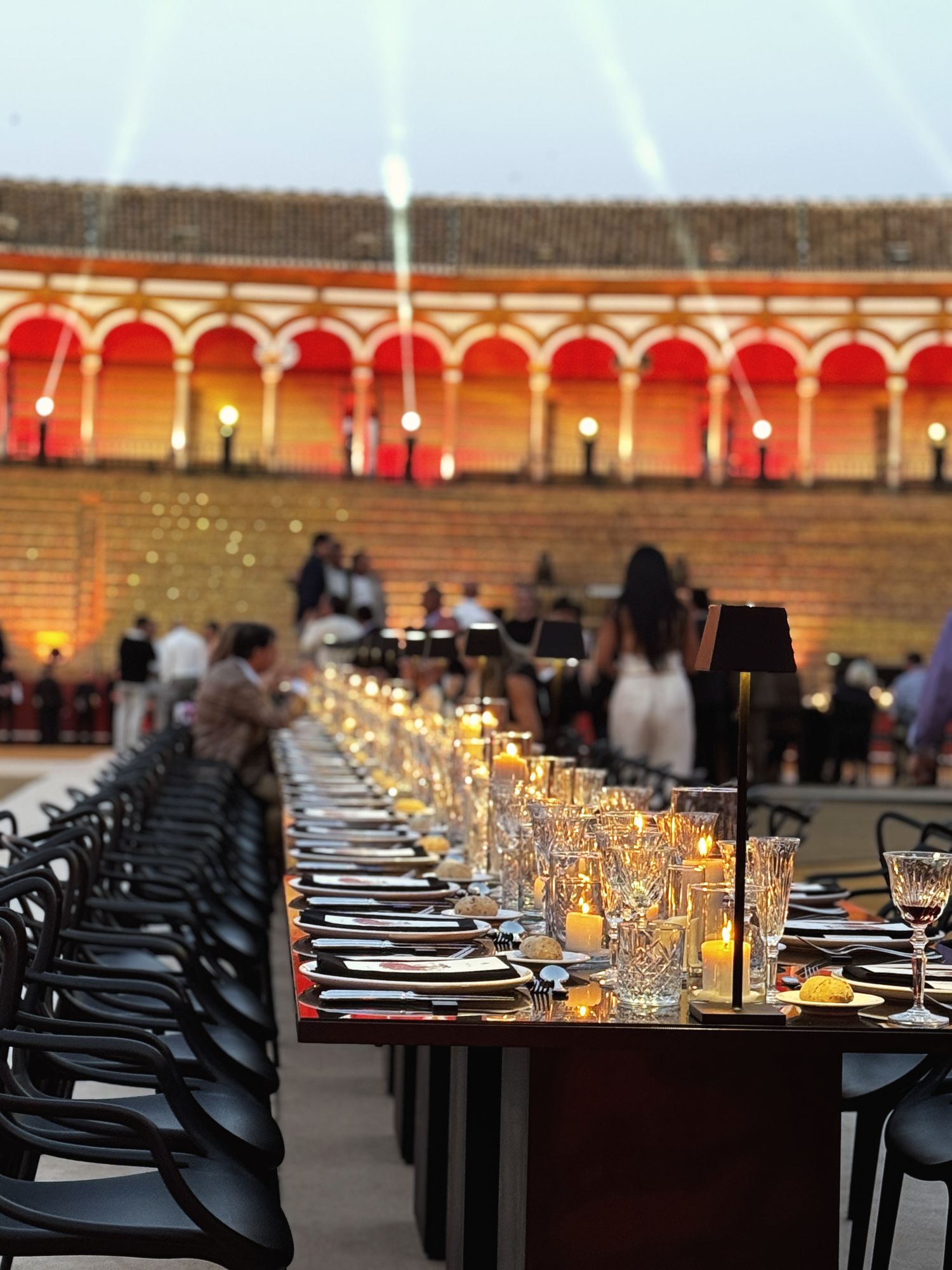 Imperial table in a historic square